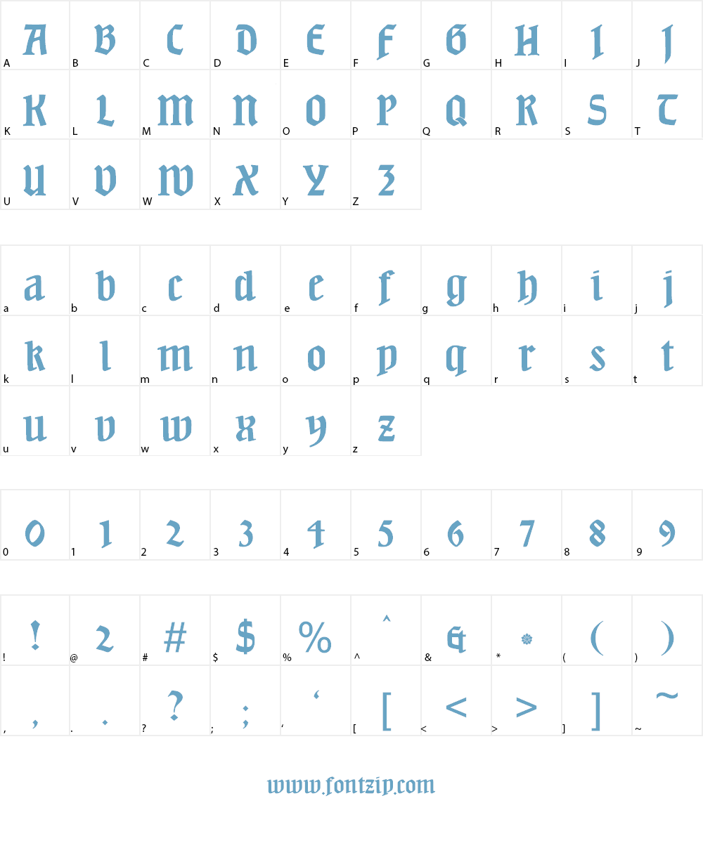 JMH Beda Font Character